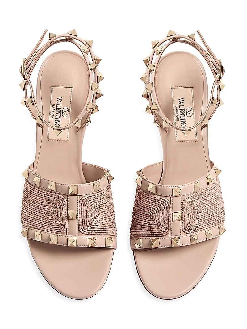 Rockstud Calfskin Sandals 60MM