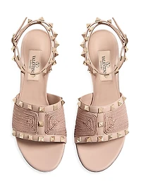Rockstud Calfskin Sandals 60MM