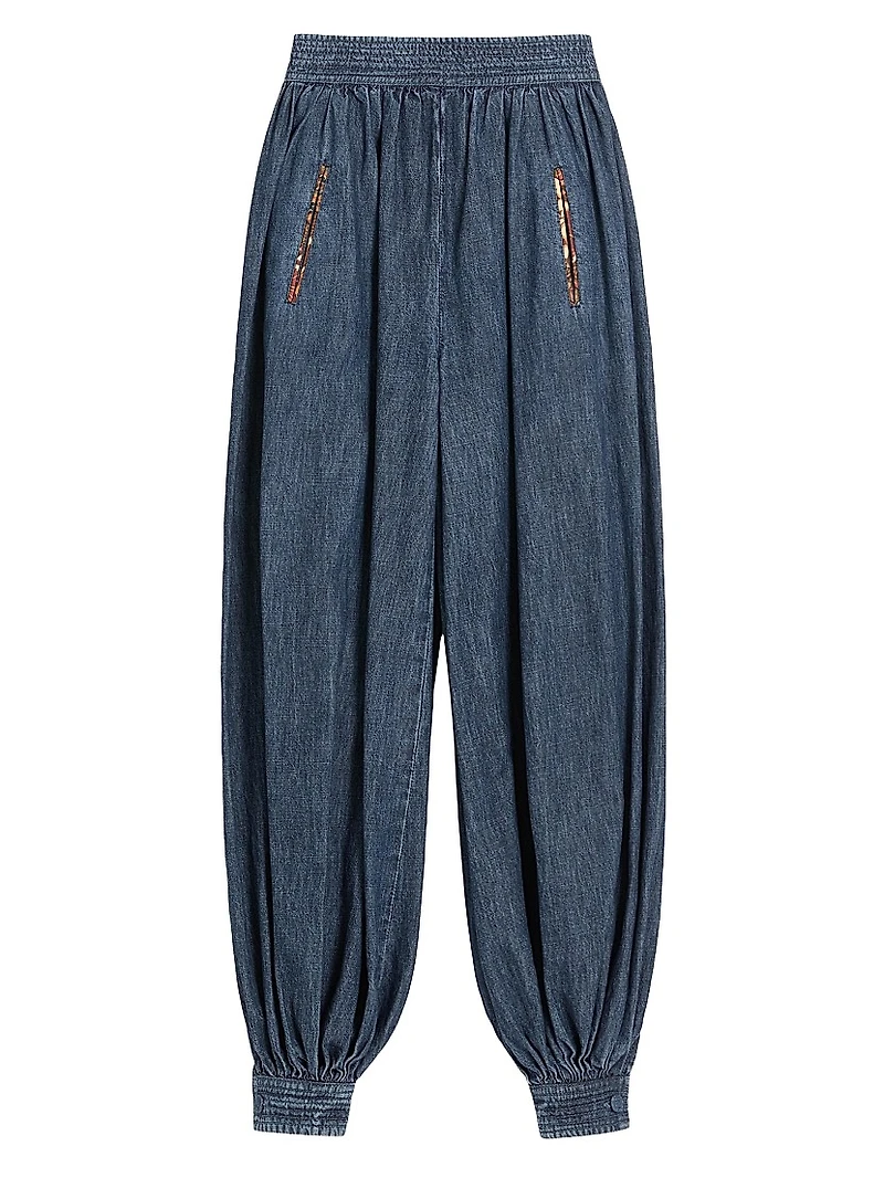 Chambray Denim Pants