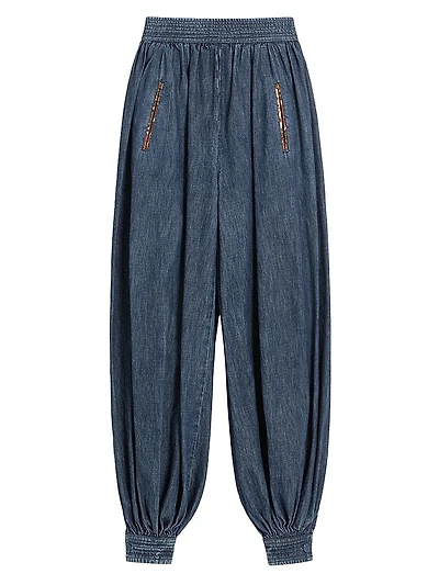 Chambray Denim Pants