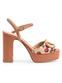 VLogo Signature Cherryfic Platform Sandals 115MM