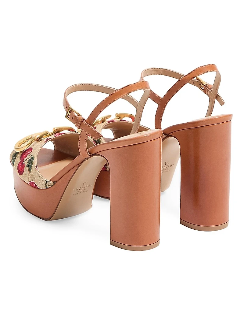 VLogo Signature Cherryfic Platform Sandals 115MM