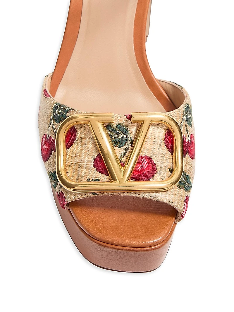VLogo Signature Cherryfic Platform Sandals 115MM