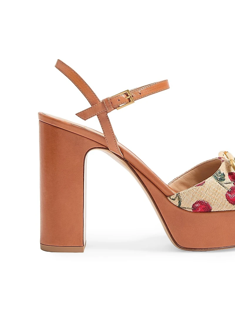 VLogo Signature Cherryfic Platform Sandals 115MM