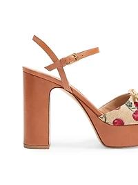 VLogo Signature Cherryfic Platform Sandals 115MM