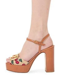 VLogo Signature Cherryfic Platform Sandals 115MM