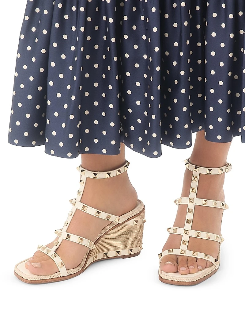 Rockstud Wedge Sandals 80MM