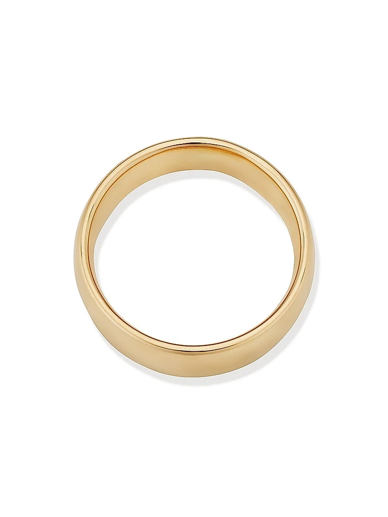 14K Yellow Gold Forever Band Statement Ring