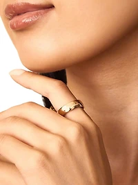 14K Yellow Gold Forever Band Statement Ring