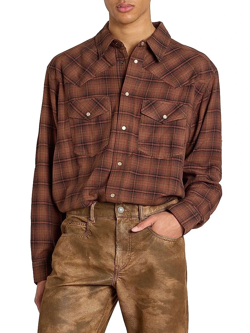 Panema Plaid Cotton Flannel Shirt