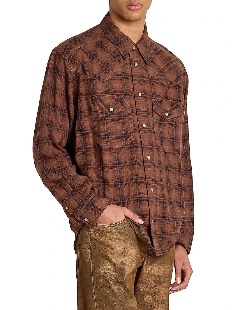Panema Plaid Cotton Flannel Shirt
