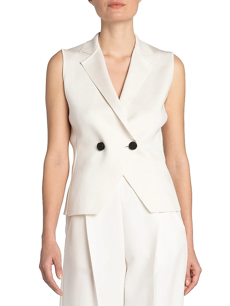 Silk Two-Button Vest