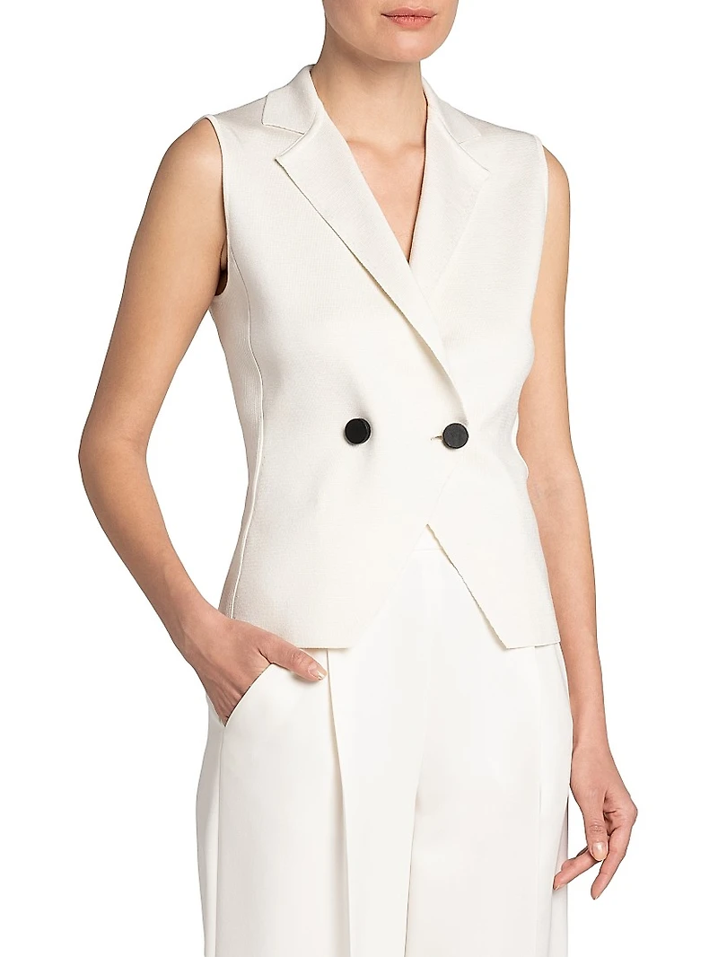 Silk Two-Button Vest
