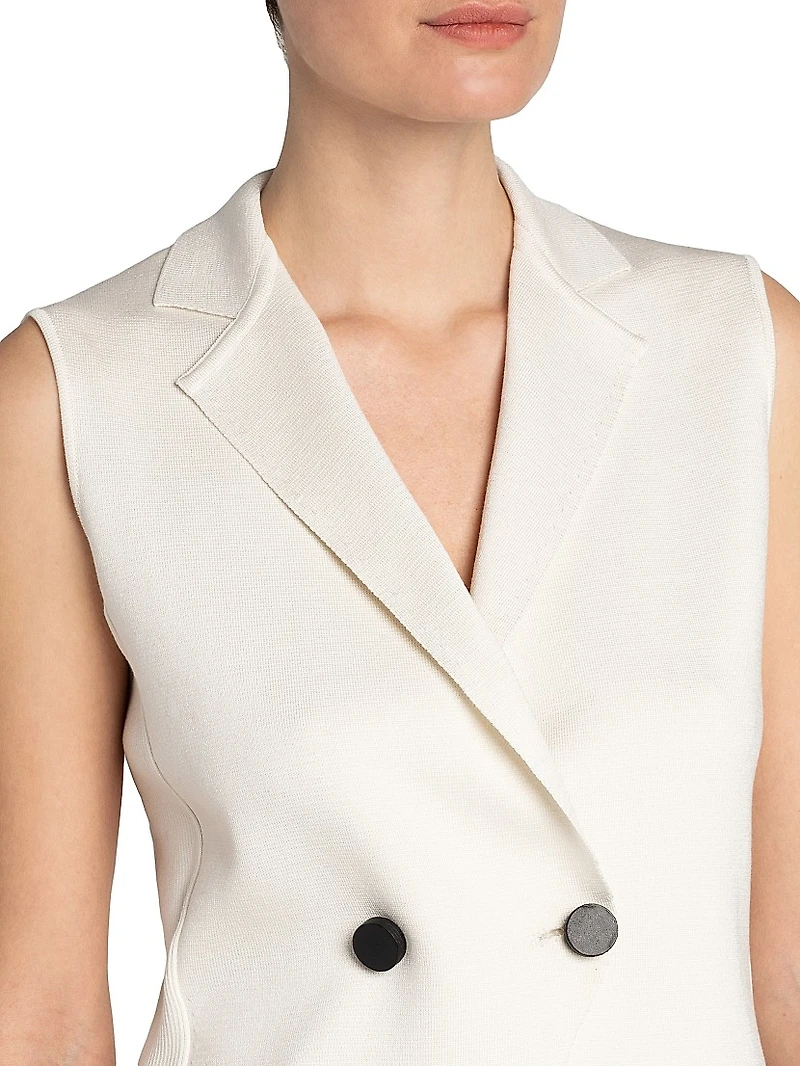 Silk Two-Button Vest