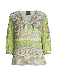 Winx Embroidered Mesh Blouse