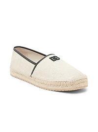 Embroidered Logo Woven Espadrilles