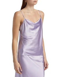 Sola Satin Cowlneck Top