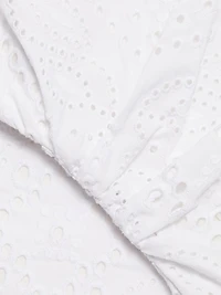 Aven Eyelet Cotton A-Line Midi-Dress