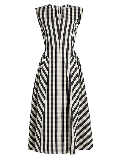 Candace Gingham Midi-Dress