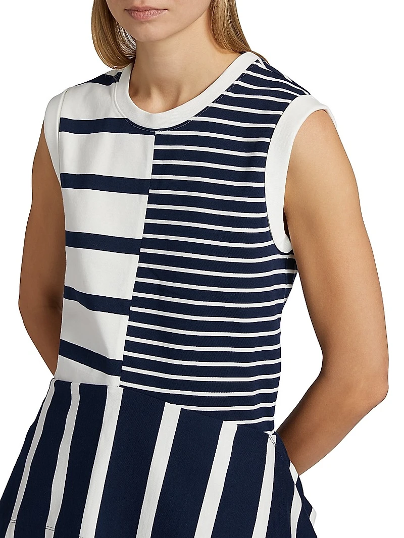 Chantel Striped Cotton Jersey Top