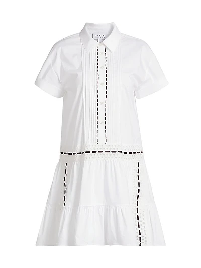 Jasmine Eyelet Button-Front Dress