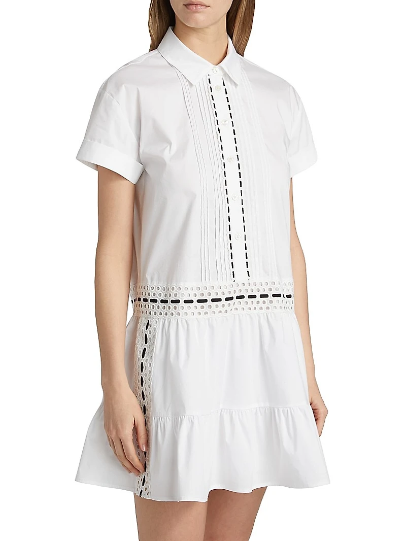 Jasmine Eyelet Button-Front Dress