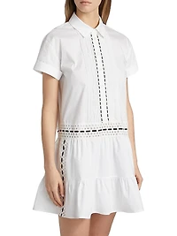 Jasmine Eyelet Button-Front Dress
