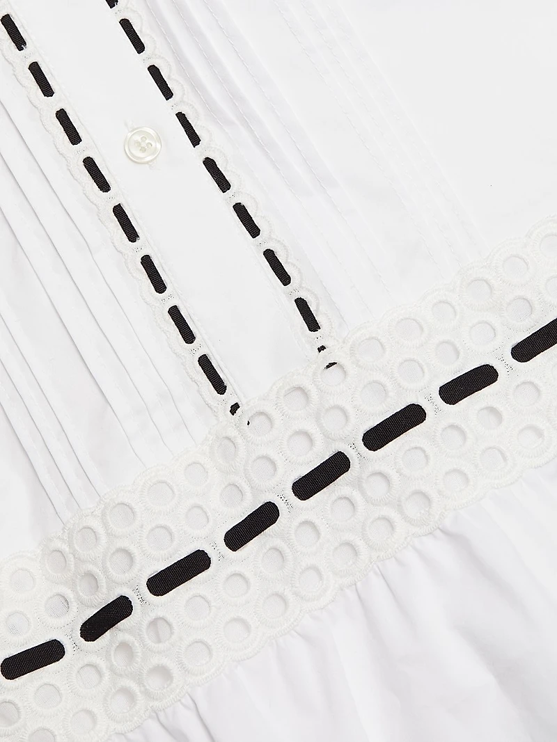 Jasmine Eyelet Button-Front Dress