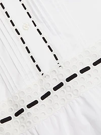 Jasmine Eyelet Button-Front Dress