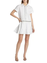 Jasmine Eyelet Button-Front Dress