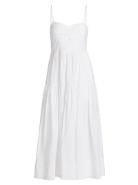 Verona Textured Cotton Midi-Dress