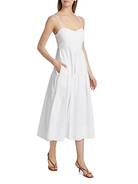 Verona Textured Cotton Midi-Dress