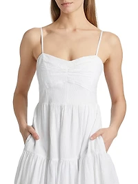 Verona Textured Cotton Midi-Dress