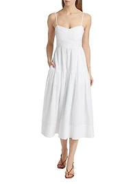 Verona Textured Cotton Midi-Dress