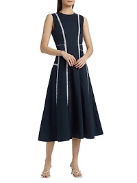 Sloane Embroidered Eyelet Midi-Dress