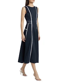 Sloane Embroidered Eyelet Midi-Dress