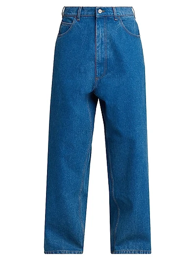 Patch Logo Wide-Leg Jeans