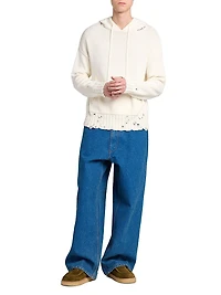 Patch Logo Wide-Leg Jeans