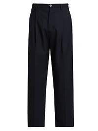 Pleated Tropical Wool Pants