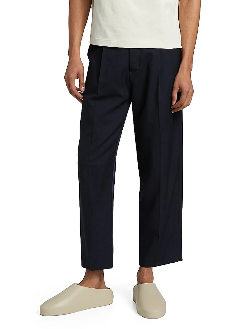 Pleated Tropical Wool Pants