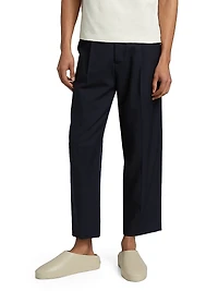Pleated Tropical Wool Pants