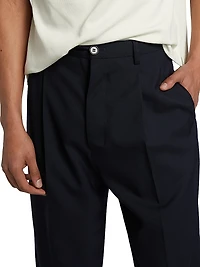 Pleated Tropical Wool Pants