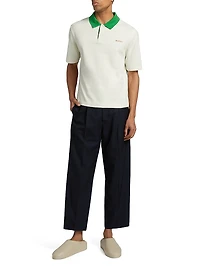 Pleated Tropical Wool Pants