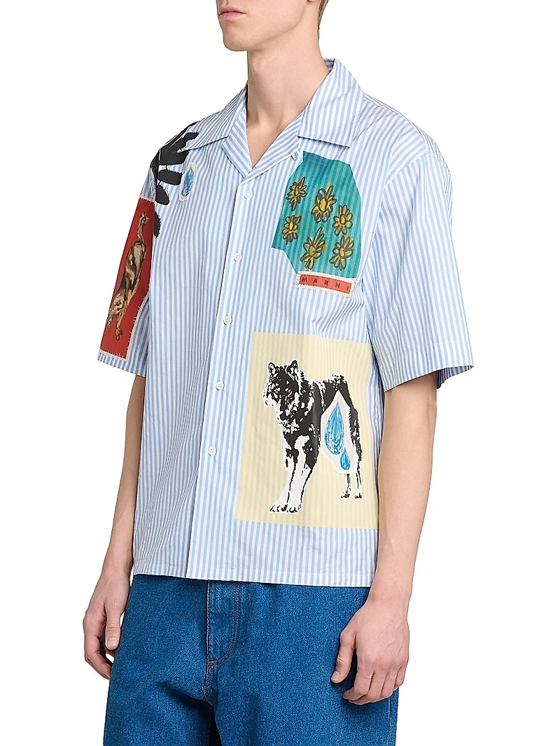 Slawn Cotton Camp Shirt