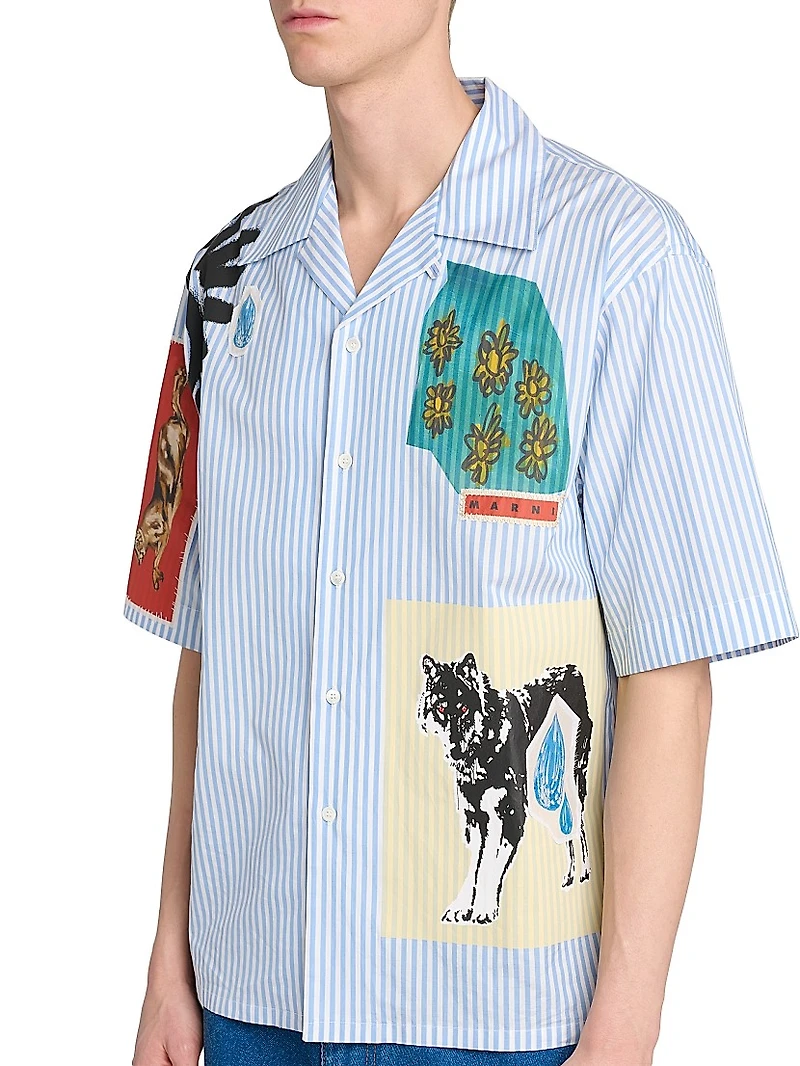 Slawn Cotton Camp Shirt