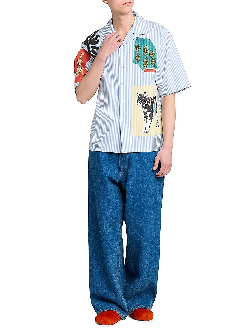 Slawn Cotton Camp Shirt