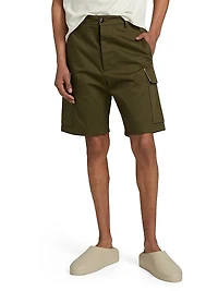Cotton Gabardine Cargo Shorts