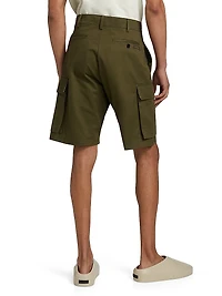 Cotton Gabardine Cargo Shorts