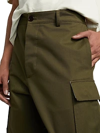 Cotton Gabardine Cargo Shorts