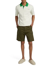 Cotton Gabardine Cargo Shorts
